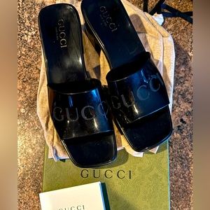 Rubber Logo Platform Slide Sandal (Women) 8